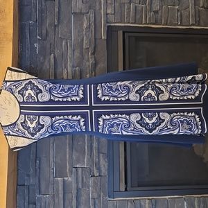 Womens navy Banana Republic medium sleeveless jersey dress